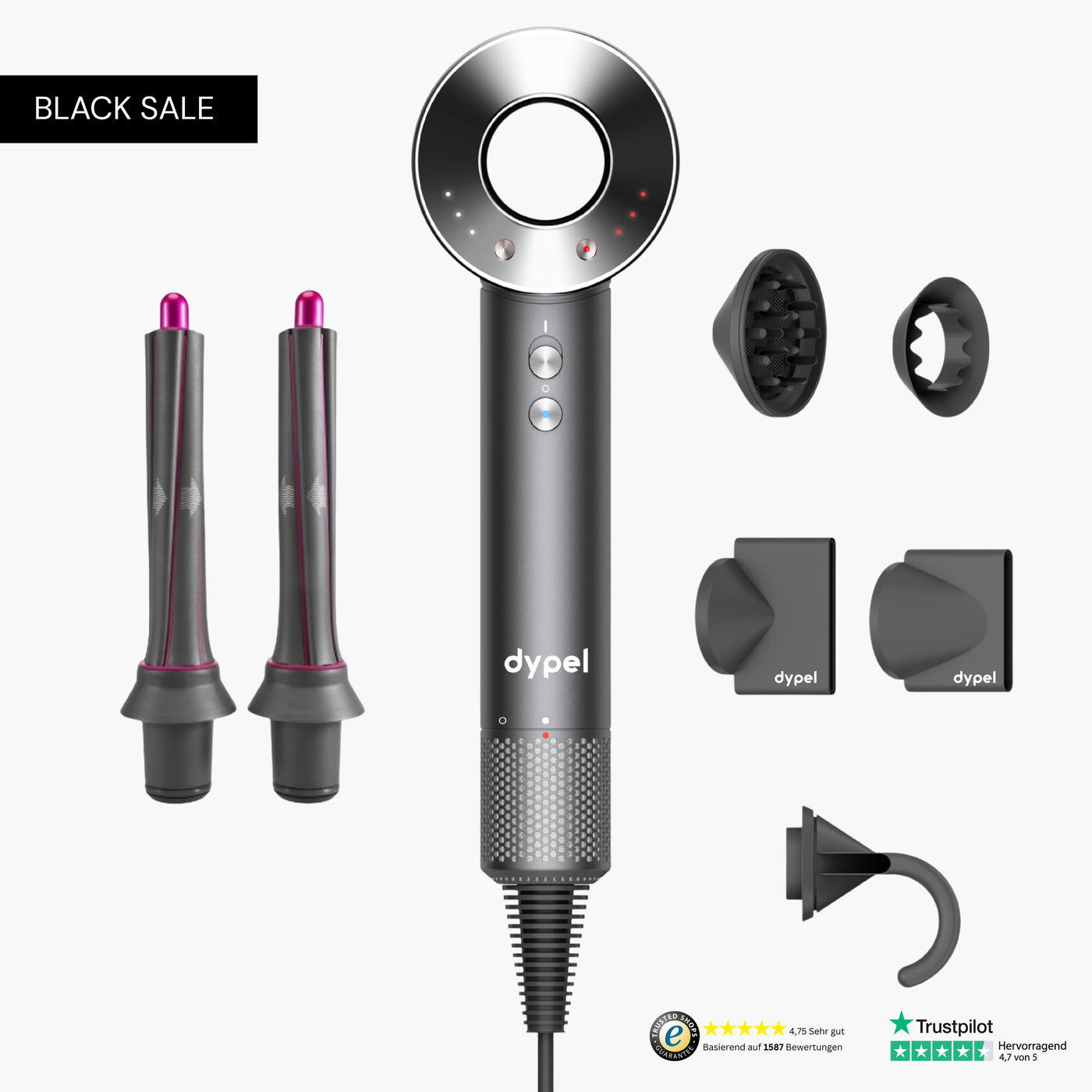 Hair Dryer + Hair Brush